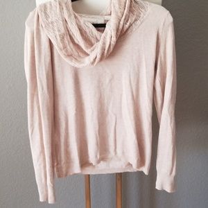 Cream cowl neck sweater Anthropologie size M